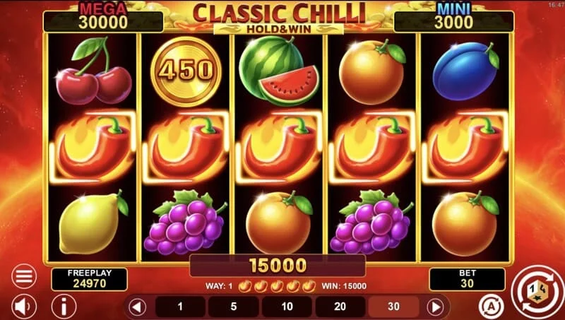 Classic Chilli Hold & Win - vaste Jackpot op het symbool